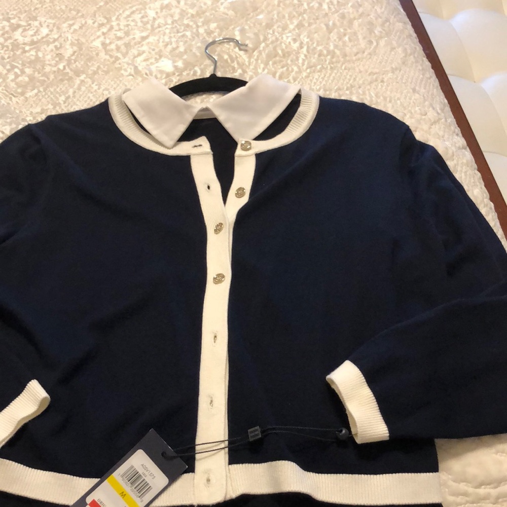 Two Piece cardigan and collared tank